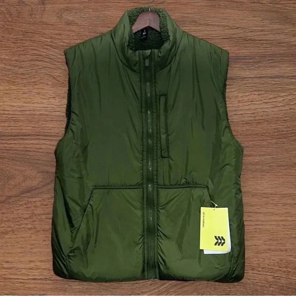 Medium Puffer Vest Men’s All in Motion Green - Picture 4 of 7